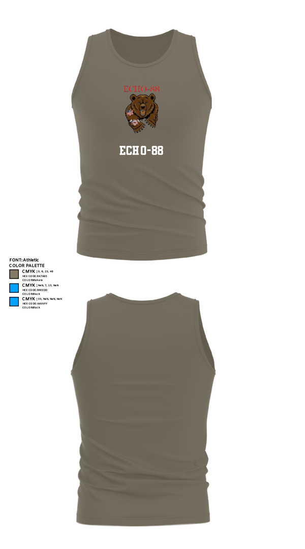 Tank Top, ECHO-88, , Teamtime, Team time, sublimation, custom sports apparel, team uniforms, spirit wear, spiritwear, sports uniforms, custom shirts, team store, custom team store, fundraiser sports, apparel fundraiser