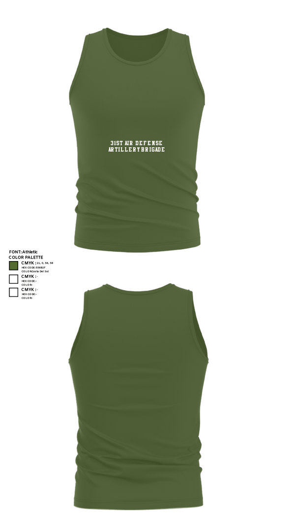 Tank Top, 31st Air Defense Artillery Brigade, Army, Teamtime, Team time, sublimation, custom sports apparel, team uniforms, spirit wear, spiritwear, sports uniforms, custom shirts, team store, custom team store, fundraiser sports, apparel fundraiser