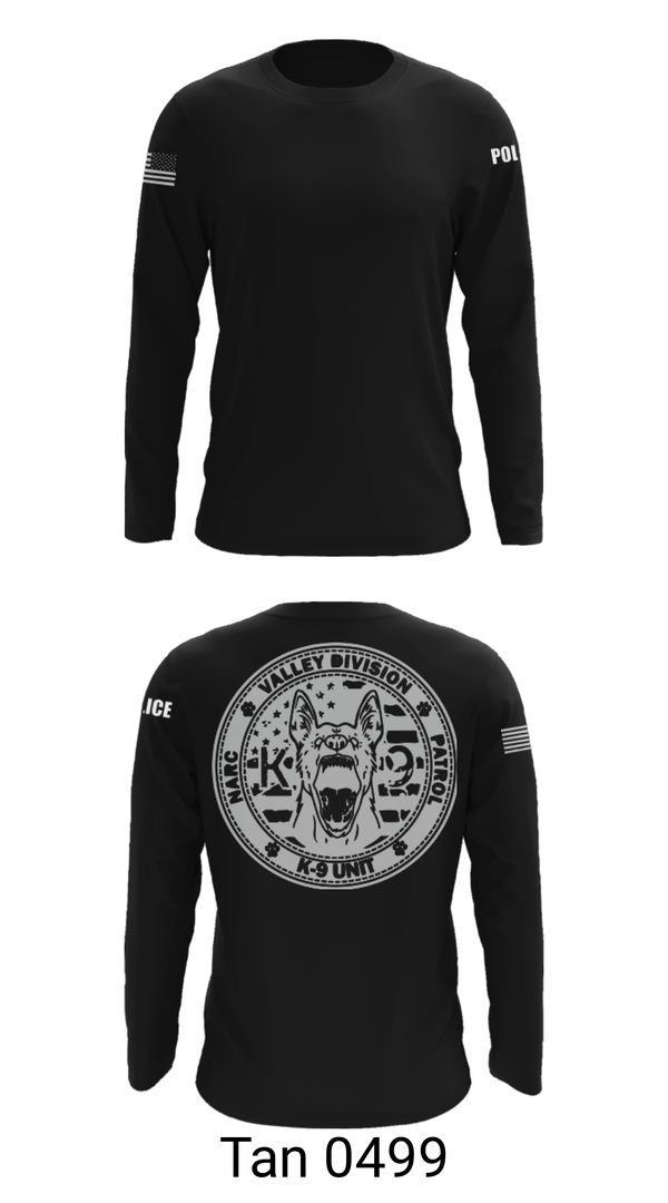 Long Sleeve Performance Shirt, VALLEY K9, , Teamtime, Team time, sublimation, custom sports apparel, team uniforms, spirit wear, spiritwear, sports uniforms, custom shirts, team store, custom team store, fundraiser sports, apparel fundraiser