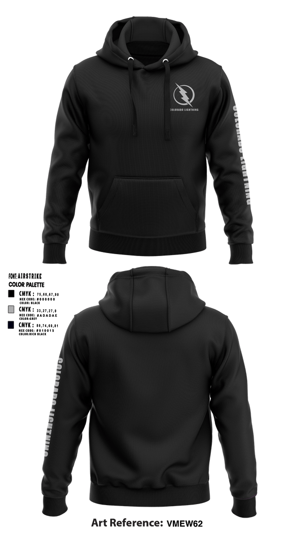 Hoodie, Colorado Lightning Basketball Club, Men's Basketball, Teamtime, Team time, sublimation, custom sports apparel, team uniforms, spirit wear, spiritwear, sports uniforms, custom shirts, team store, custom team store, fundraiser sports, apparel fundraiser