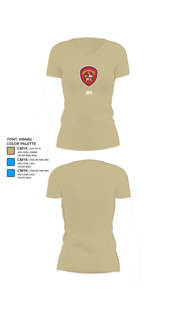 Womens Short Sleeve Vneck Shirt, DPS, Police, Teamtime, Team time, sublimation, custom sports apparel, team uniforms, spirit wear, spiritwear, sports uniforms, custom shirts, team store, custom team store, fundraiser sports, apparel fundraiser