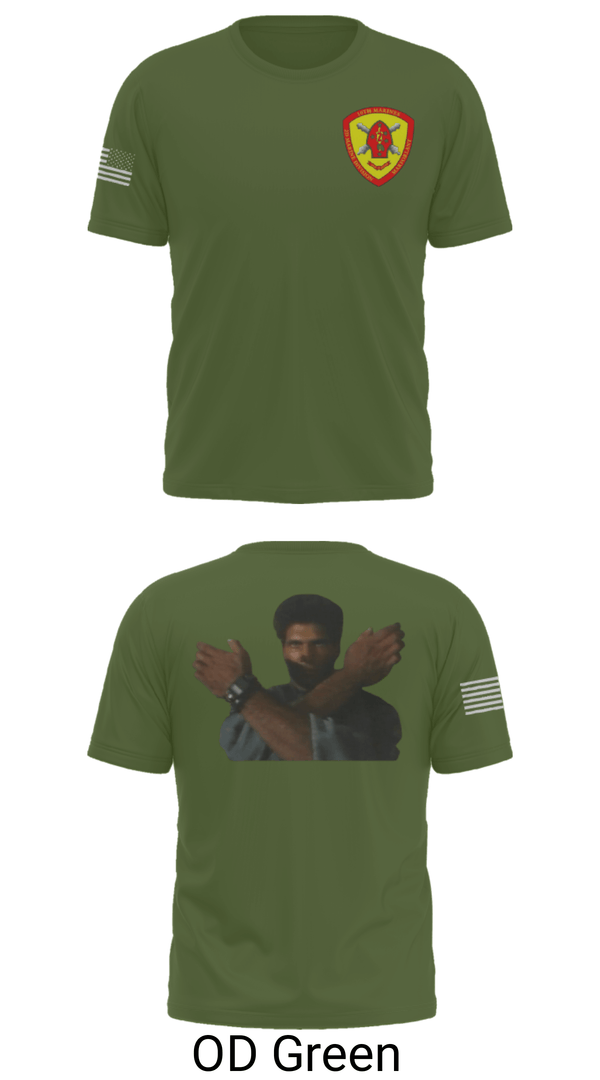 Old School Cotton Feel Shirt, 10th Marine Regiment, Marines, Teamtime, Team time, sublimation, custom sports apparel, team uniforms, spirit wear, spiritwear, sports uniforms, custom shirts, team store, custom team store, fundraiser sports, apparel fundraiser
