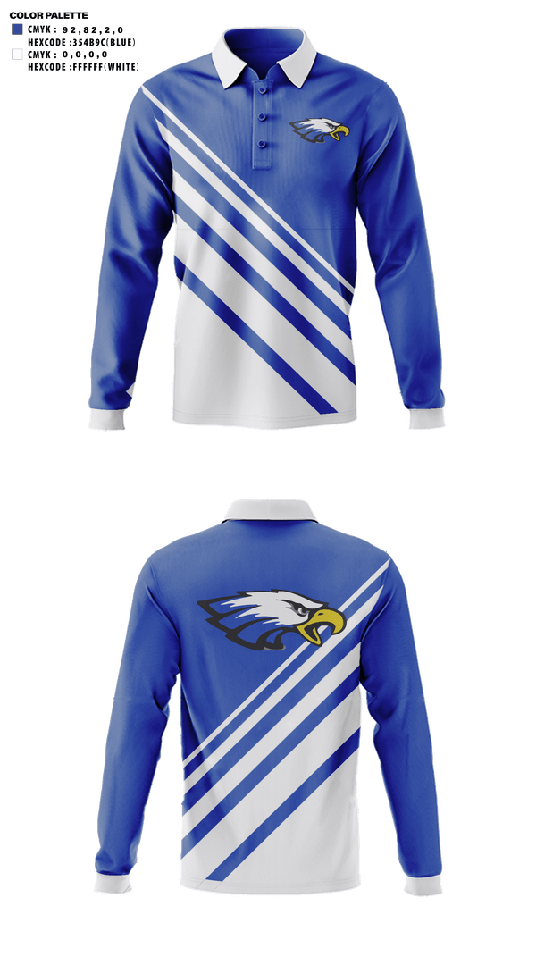Long Sleeve Performance Polo, Grain Valley R-5 High School Golf, Golf, Teamtime, Team time, sublimation, custom sports apparel, team uniforms, spirit wear, spiritwear, sports uniforms, custom shirts, team store, custom team store, fundraiser sports, apparel fundraiser