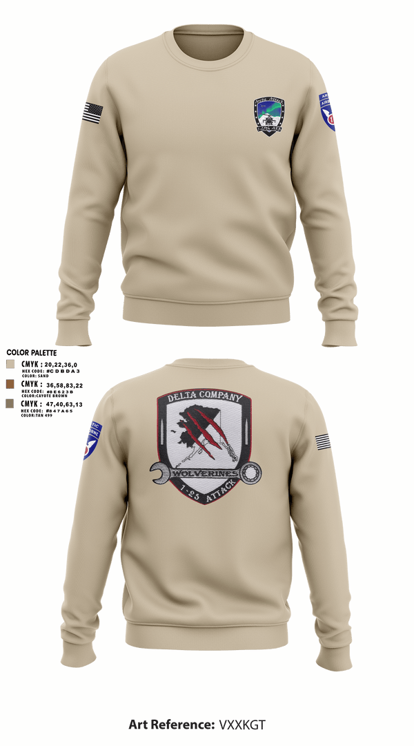 Crew Neck Sweatshirt, A Co. 1-25 ABD Co. 1-25 AB, Army, Teamtime, Team time, sublimation, custom sports apparel, team uniforms, spirit wear, spiritwear, sports uniforms, custom shirts, team store, custom team store, fundraiser sports, apparel fundraiser