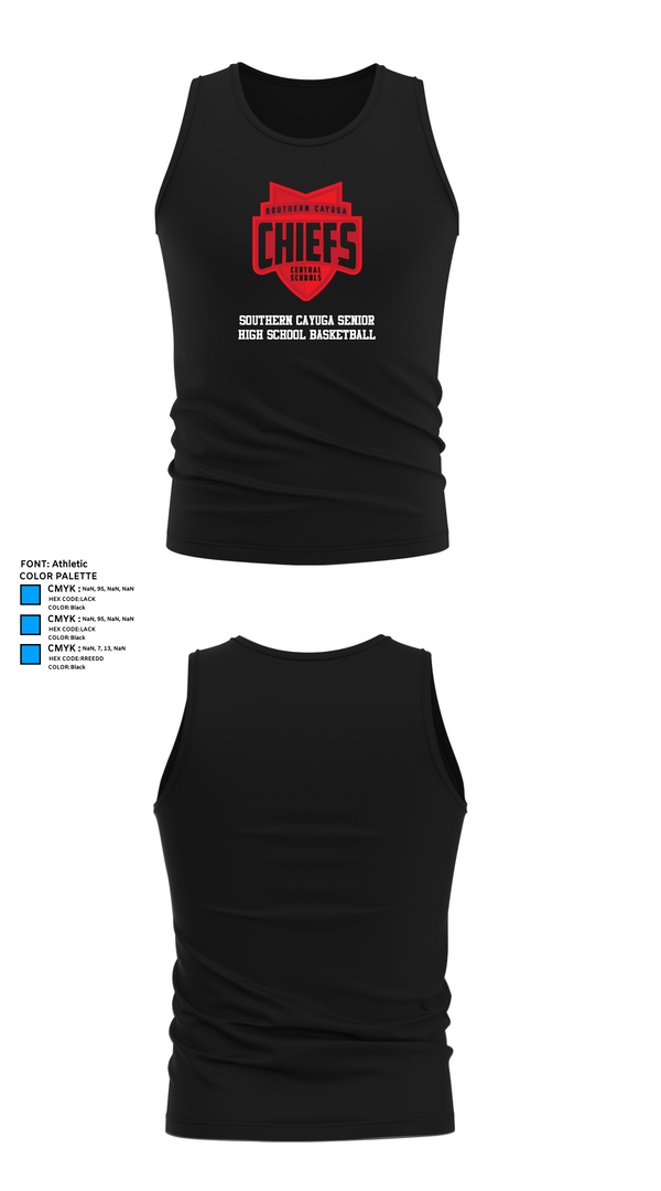 Tank Top, Southern Cayuga Senior High School Basketball, Men's Basketball, Teamtime, Team time, sublimation, custom sports apparel, team uniforms, spirit wear, spiritwear, sports uniforms, custom shirts, team store, custom team store, fundraiser sports, apparel fundraiser