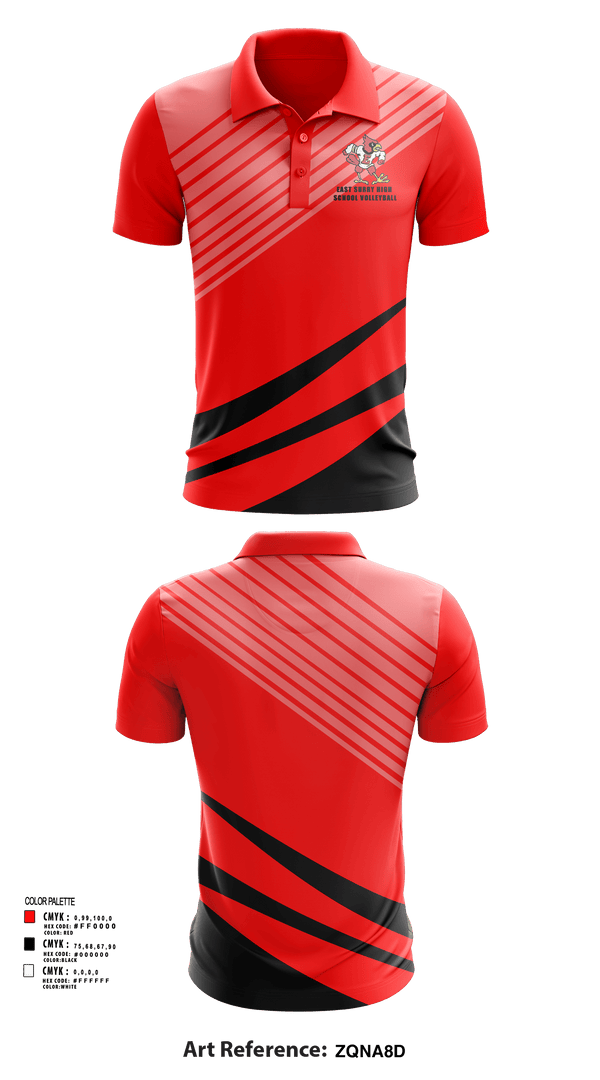 Short Sleeve Performance Polo, East Surry High School Volleyball, Women's Volleyball, Teamtime, Team time, sublimation, custom sports apparel, team uniforms, spirit wear, spiritwear, sports uniforms, custom shirts, team store, custom team store, fundraiser sports, apparel fundraiser
