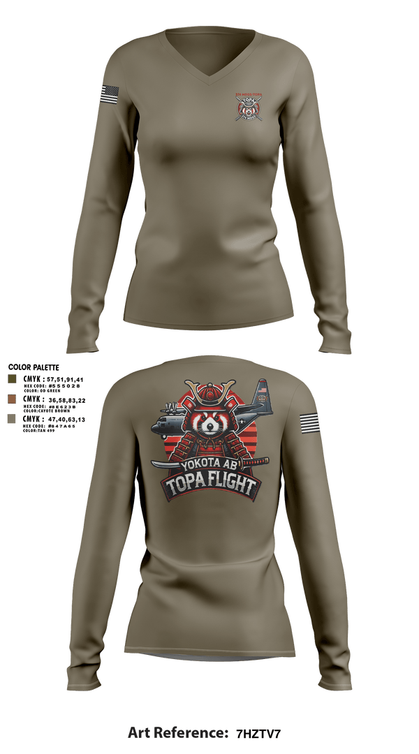 Womens Long Sleeve Vneck Shirt, 374 MDSS/TOPA, Air Force, Teamtime, Team time, sublimation, custom sports apparel, team uniforms, spirit wear, spiritwear, sports uniforms, custom shirts, team store, custom team store, fundraiser sports, apparel fundraiser