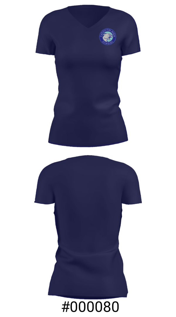 Women's Short Sleeve Vneck Shirt, Catoctin High School Tennis, Tennis, Teamtime, Team time, sublimation, custom sports apparel, team uniforms, spirit wear, spiritwear, sports uniforms, custom shirts, team store, custom team store, fundraiser sports, apparel fundraiser
