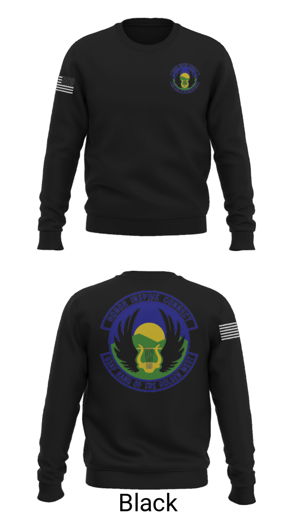 Crew Neck Sweatshirt, USAF Band of the Golden West, , Teamtime, Team time, sublimation, custom sports apparel, team uniforms, spirit wear, spiritwear, sports uniforms, custom shirts, team store, custom team store, fundraiser sports, apparel fundraiser