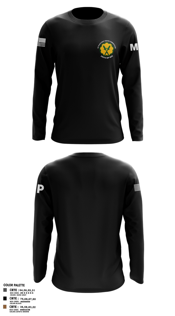Long Sleeve Performance Polo, 160th mp bn, Army, Teamtime, Team time, sublimation, custom sports apparel, team uniforms, spirit wear, spiritwear, sports uniforms, custom shirts, team store, custom team store, fundraiser sports, apparel fundraiser