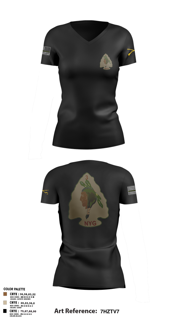 Womens Short Sleeve Vneck Shirt, , National Guard, Teamtime, Team time, sublimation, custom sports apparel, team uniforms, spirit wear, spiritwear, sports uniforms, custom shirts, team store, custom team store, fundraiser sports, apparel fundraiser