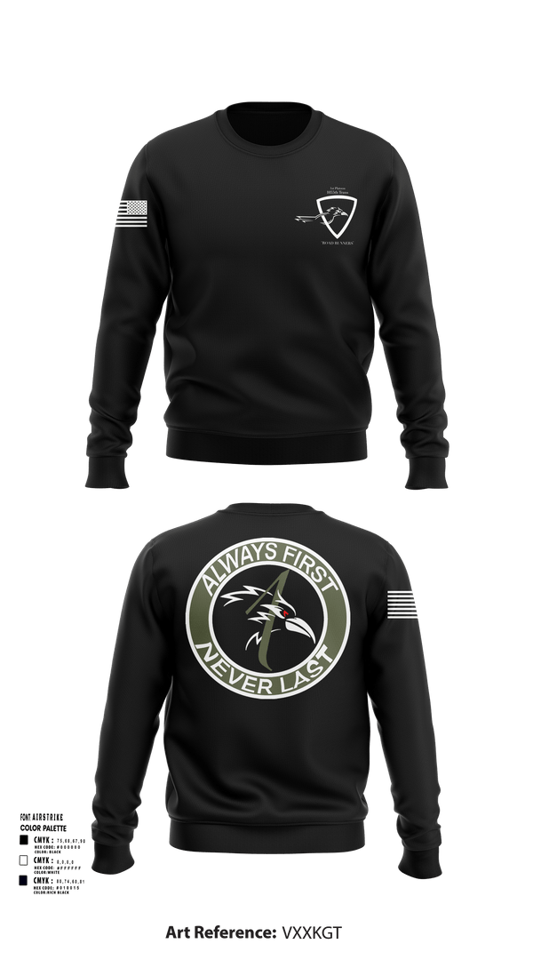 Crew Neck Sweatshirt, 1055th Trans 1st Plt, National Guard, Teamtime, Team time, sublimation, custom sports apparel, team uniforms, spirit wear, spiritwear, sports uniforms, custom shirts, team store, custom team store, fundraiser sports, apparel fundraiser