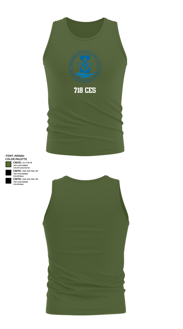 Tank Top, 718 CES, Air Force, Teamtime, Team time, sublimation, custom sports apparel, team uniforms, spirit wear, spiritwear, sports uniforms, custom shirts, team store, custom team store, fundraiser sports, apparel fundraiser
