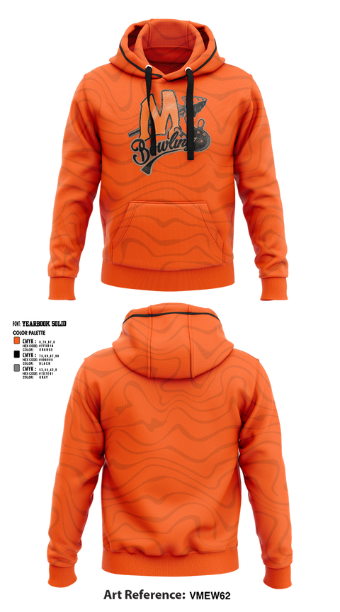 Hoodie, Minooka Community High School-South Campus Bowling, Bowling, Teamtime, Team time, sublimation, custom sports apparel, team uniforms, spirit wear, spiritwear, sports uniforms, custom shirts, team store, custom team store, fundraiser sports, apparel fundraiser