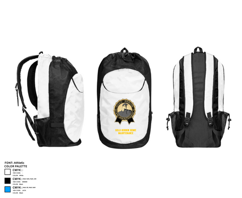 Gear Bag, Gold Ribbon Home Maintenance, , Teamtime, Team time, sublimation, custom sports apparel, team uniforms, spirit wear, spiritwear, sports uniforms, custom shirts, team store, custom team store, fundraiser sports, apparel fundraiser