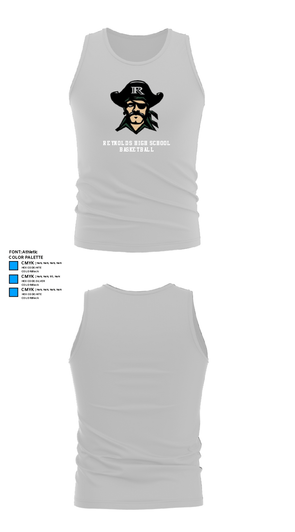 Tank Top, Reynolds High School Basketball, Men's Basketball, Teamtime, Team time, sublimation, custom sports apparel, team uniforms, spirit wear, spiritwear, sports uniforms, custom shirts, team store, custom team store, fundraiser sports, apparel fundraiser