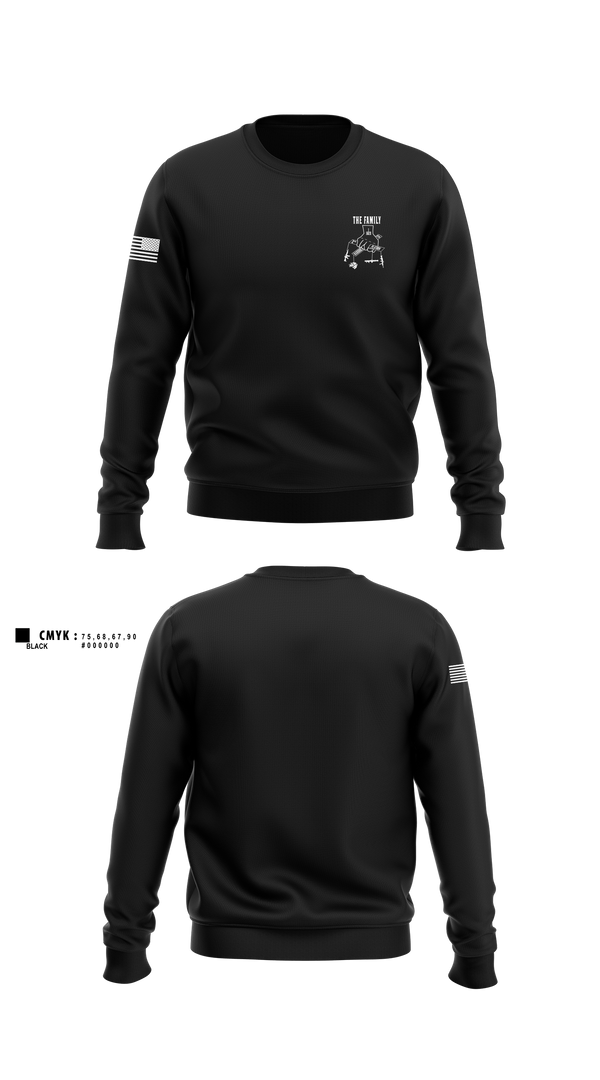 Crew Neck Sweatshirt, 2nd PLT A CO-The Family, Army, Teamtime, Team time, sublimation, custom sports apparel, team uniforms, spirit wear, spiritwear, sports uniforms, custom shirts, team store, custom team store, fundraiser sports, apparel fundraiser