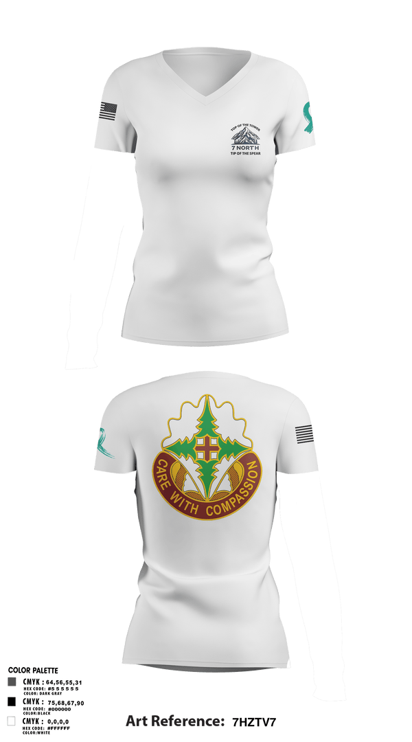 Womens Short Sleeve Vneck Shirt, MAMC7N A Co MAMC, Army, Teamtime, Team time, sublimation, custom sports apparel, team uniforms, spirit wear, spiritwear, sports uniforms, custom shirts, team store, custom team store, fundraiser sports, apparel fundraiser