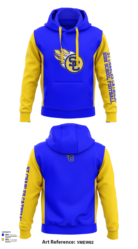 Hoodie, St Charles Catholic High School Football, Football, Teamtime, Team time, sublimation, custom sports apparel, team uniforms, spirit wear, spiritwear, sports uniforms, custom shirts, team store, custom team store, fundraiser sports, apparel fundraiser