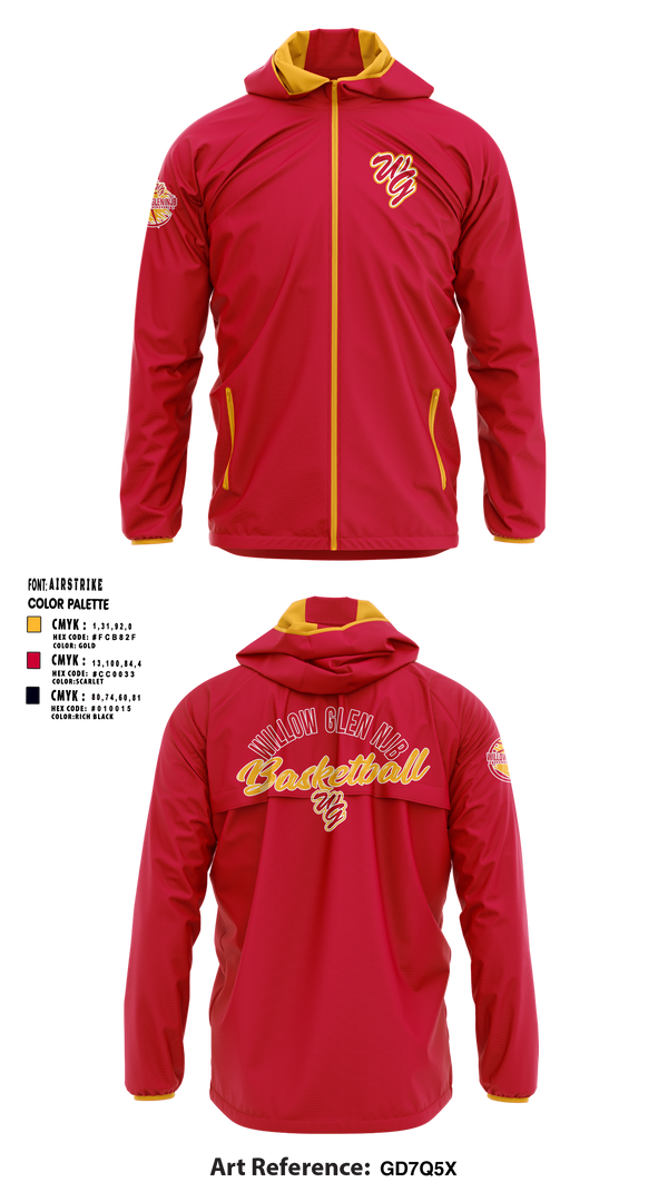 Windbreaker, Willow Glen NJB Basketball, Men's Basketball, Teamtime, Team time, sublimation, custom sports apparel, team uniforms, spirit wear, spiritwear, sports uniforms, custom shirts, team store, custom team store, fundraiser sports, apparel fundraiser