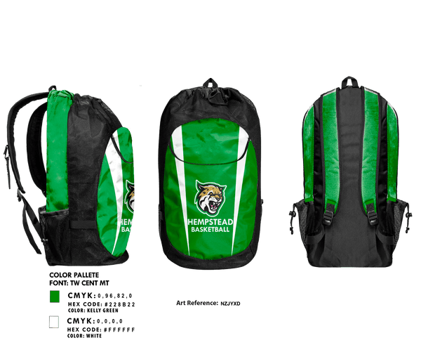 Gear Bag, Hempstead Middle School Basketball, Women's Basketball, Teamtime, Team time, sublimation, custom sports apparel, team uniforms, spirit wear, spiritwear, sports uniforms, custom shirts, team store, custom team store, fundraiser sports, apparel fundraiser