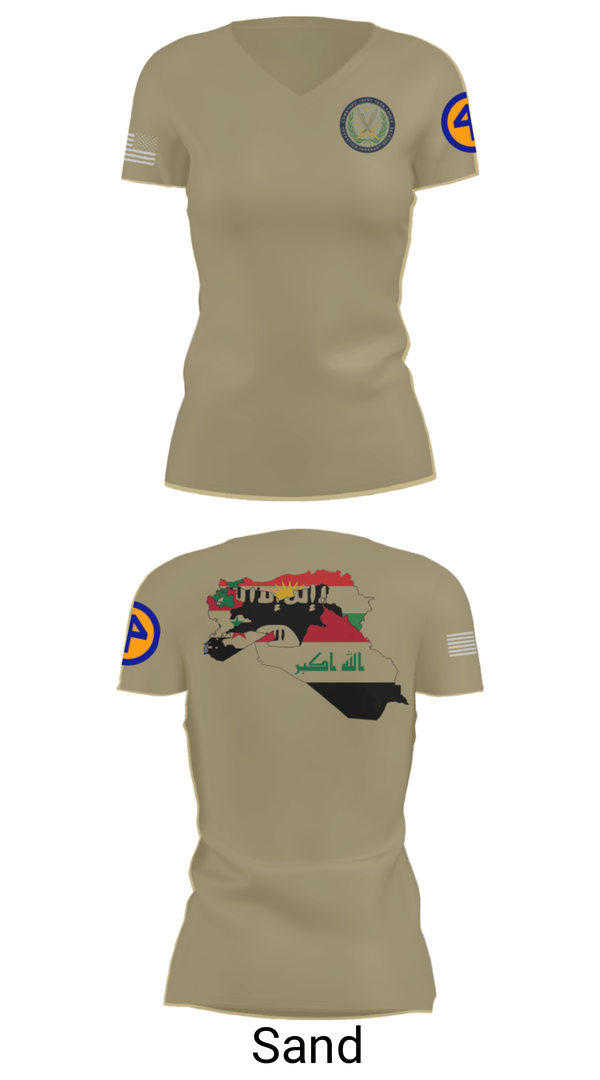 Women's Short Sleeve Vneck Shirt, 44th ICBT, National Guard, Teamtime, Team time, sublimation, custom sports apparel, team uniforms, spirit wear, spiritwear, sports uniforms, custom shirts, team store, custom team store, fundraiser sports, apparel fundraiser