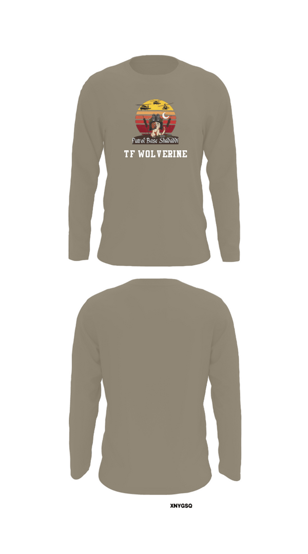Long Sleeve Performance Shirt, TF Wolverine, Army, Teamtime, Team time, sublimation, custom sports apparel, team uniforms, spirit wear, spiritwear, sports uniforms, custom shirts, team store, custom team store, fundraiser sports, apparel fundraiser