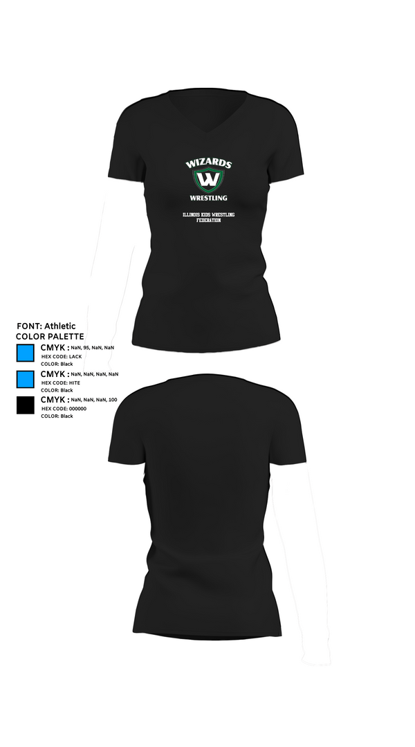 Womens Short Sleeve Vneck Shirt, Illinois Kids Wrestling Federation, Wrestling, Teamtime, Team time, sublimation, custom sports apparel, team uniforms, spirit wear, spiritwear, sports uniforms, custom shirts, team store, custom team store, fundraiser sports, apparel fundraiser