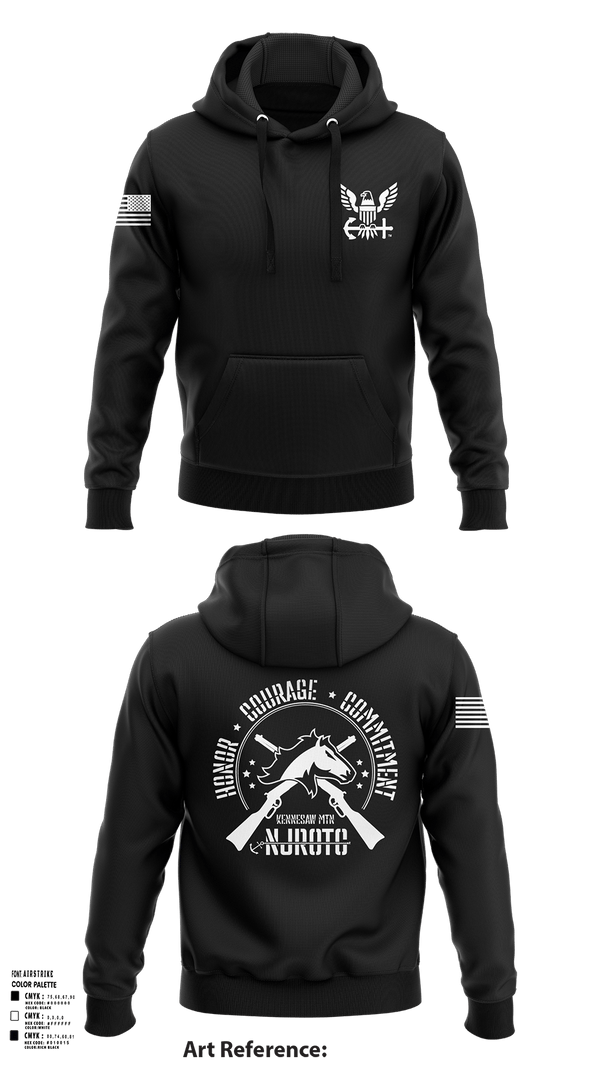 Hoodie, Kennesaw Mountain NJROTC, Navy, Teamtime, Team time, sublimation, custom sports apparel, team uniforms, spirit wear, spiritwear, sports uniforms, custom shirts, team store, custom team store, fundraiser sports, apparel fundraiser
