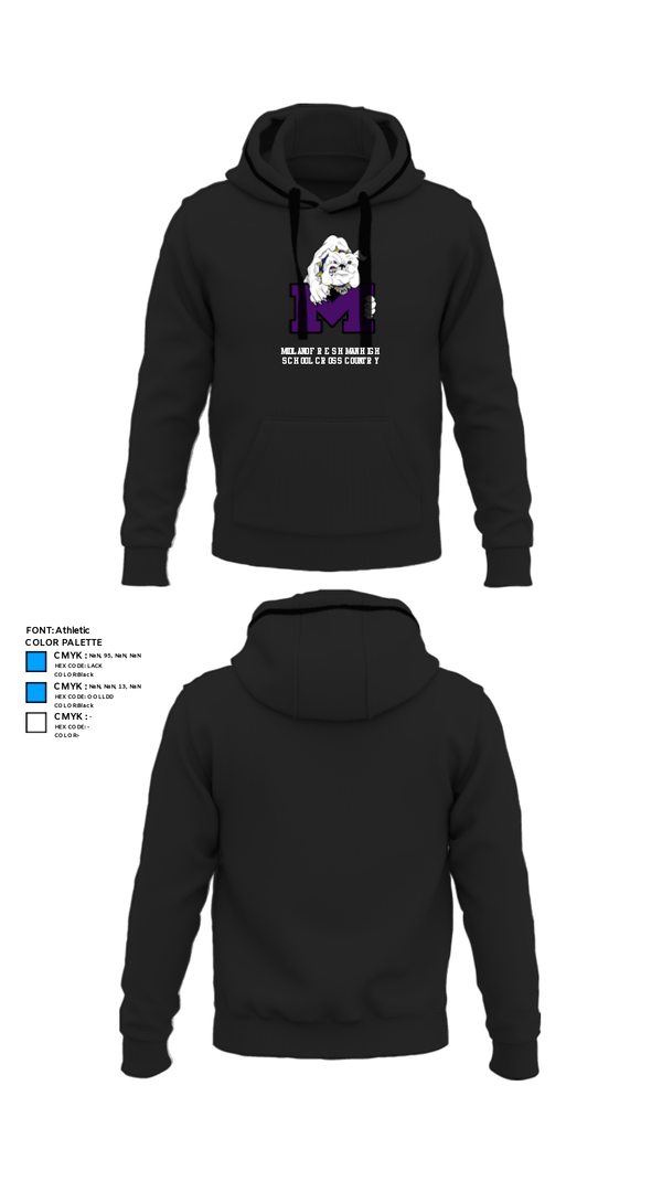 Hoodie, Midland Freshman High School Cross Country, Cross Country, Teamtime, Team time, sublimation, custom sports apparel, team uniforms, spirit wear, spiritwear, sports uniforms, custom shirts, team store, custom team store, fundraiser sports, apparel fundraiser