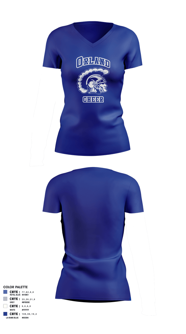Womens Short Sleeve Vneck Shirt, Orland Jr Trojans Football, Football, Teamtime, Team time, sublimation, custom sports apparel, team uniforms, spirit wear, spiritwear, sports uniforms, custom shirts, team store, custom team store, fundraiser sports, apparel fundraiser
