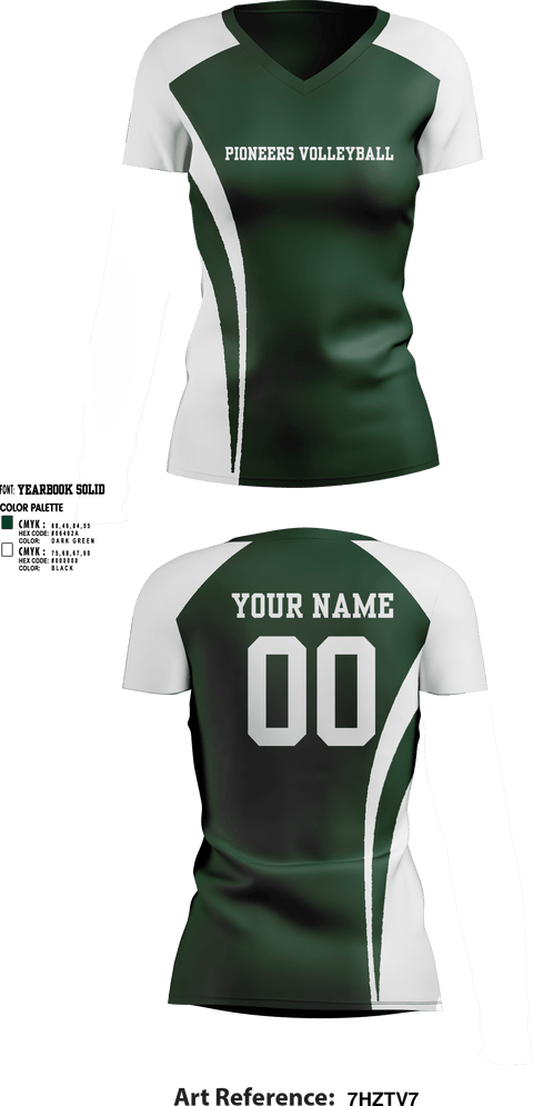 Womens Short Sleeve Vneck Shirt, Pioneers Volleyball, Women's Volleyball, Teamtime, Team time, sublimation, custom sports apparel, team uniforms, spirit wear, spiritwear, sports uniforms, custom shirts, team store, custom team store, fundraiser sports, apparel fundraiser