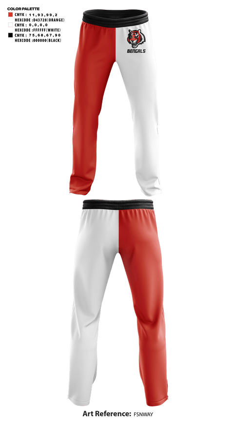 Sweatpants, Bengals, , Teamtime, Team time, sublimation, custom sports apparel, team uniforms, spirit wear, spiritwear, sports uniforms, custom shirts, team store, custom team store, fundraiser sports, apparel fundraiser