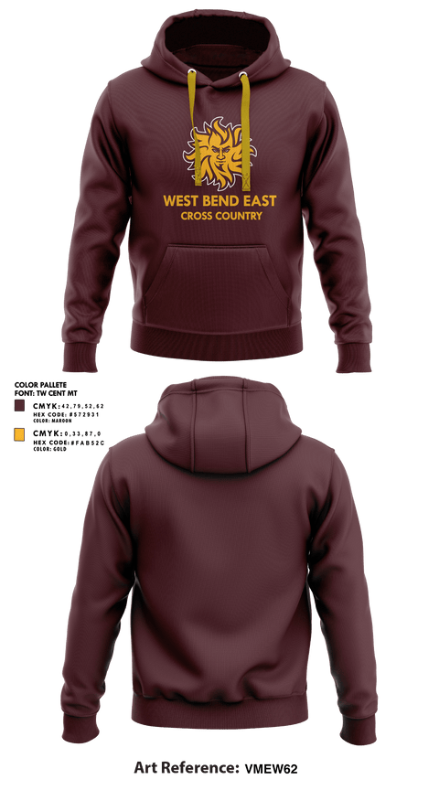 Hoodie, West Bend East High School Cross Country, Cross Country, Teamtime, Team time, sublimation, custom sports apparel, team uniforms, spirit wear, spiritwear, sports uniforms, custom shirts, team store, custom team store, fundraiser sports, apparel fundraiser