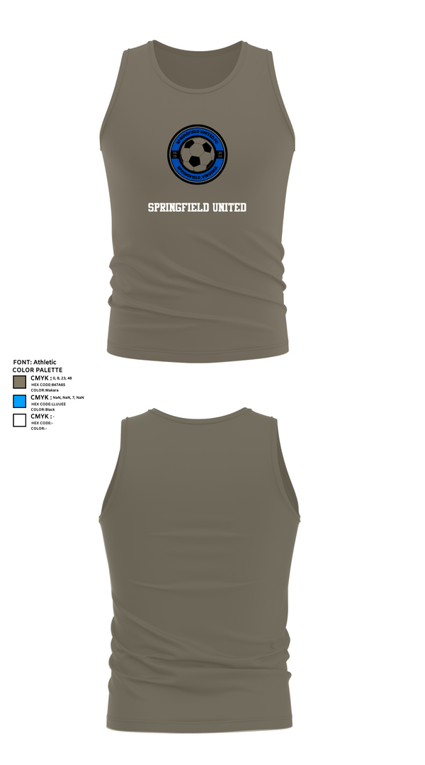 Tank Top, Springfield United, Men's Soccer, Teamtime, Team time, sublimation, custom sports apparel, team uniforms, spirit wear, spiritwear, sports uniforms, custom shirts, team store, custom team store, fundraiser sports, apparel fundraiser