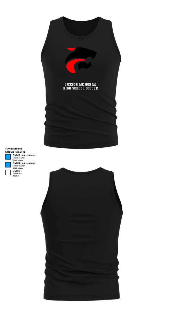 Tank Top, Jackson Memorial High School Soccer, Women's Soccer, Teamtime, Team time, sublimation, custom sports apparel, team uniforms, spirit wear, spiritwear, sports uniforms, custom shirts, team store, custom team store, fundraiser sports, apparel fundraiser