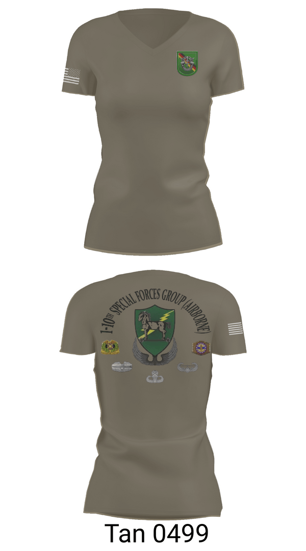 Womens Short Sleeve Vneck Shirt, 1-10 SFG FSC, Army, Teamtime, Team time, sublimation, custom sports apparel, team uniforms, spirit wear, spiritwear, sports uniforms, custom shirts, team store, custom team store, fundraiser sports, apparel fundraiser
