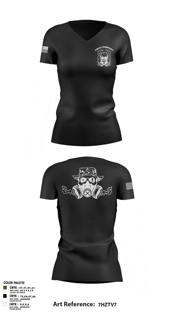 Women's Short Sleeve Vneck Shirt, Field Company, Marines, Teamtime, Team time, sublimation, custom sports apparel, team uniforms, spirit wear, spiritwear, sports uniforms, custom shirts, team store, custom team store, fundraiser sports, apparel fundraiser