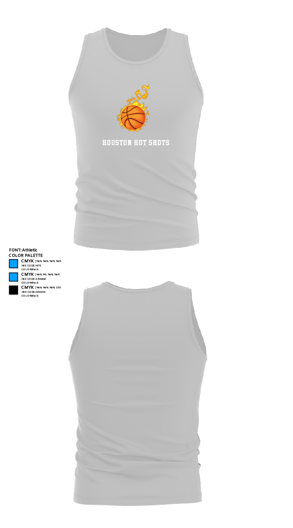 Tank Top, Houston hot shots, Men's Basketball, Teamtime, Team time, sublimation, custom sports apparel, team uniforms, spirit wear, spiritwear, sports uniforms, custom shirts, team store, custom team store, fundraiser sports, apparel fundraiser