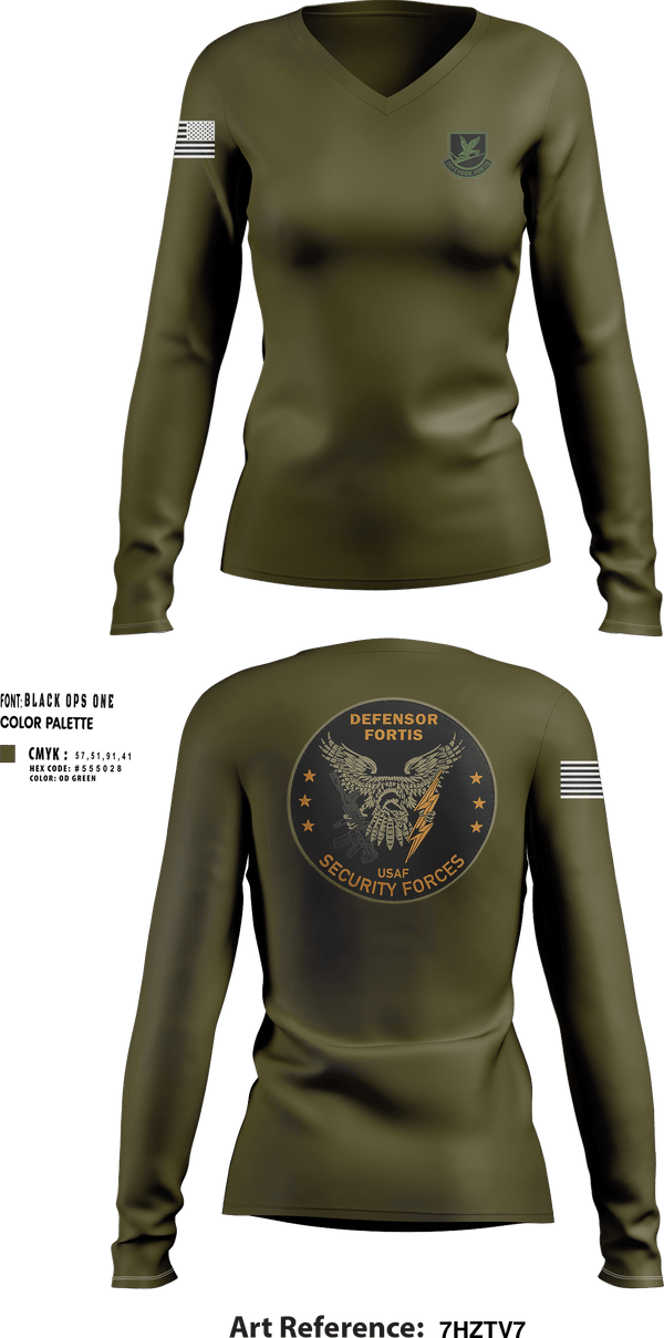 Womens Long Sleeve Vneck Shirt, 314th Security Forces Squadron, Air Force, Teamtime, Team time, sublimation, custom sports apparel, team uniforms, spirit wear, spiritwear, sports uniforms, custom shirts, team store, custom team store, fundraiser sports, apparel fundraiser
