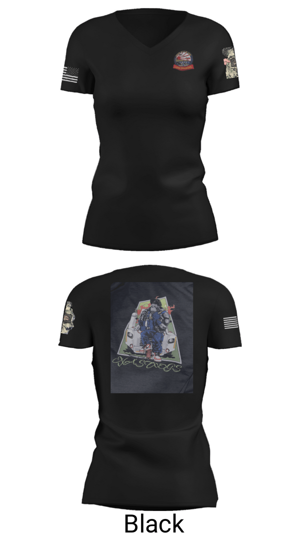 Women's Short Sleeve Vneck Shirt, AIMD IWAKUNI, Navy, Teamtime, Team time, sublimation, custom sports apparel, team uniforms, spirit wear, spiritwear, sports uniforms, custom shirts, team store, custom team store, fundraiser sports, apparel fundraiser