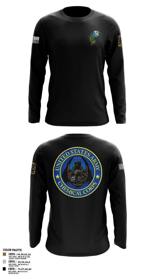 Long Sleeve Performance Polo, 411TH411TH CBRN COMPANY, Army, Teamtime, Team time, sublimation, custom sports apparel, team uniforms, spirit wear, spiritwear, sports uniforms, custom shirts, team store, custom team store, fundraiser sports, apparel fundraiser