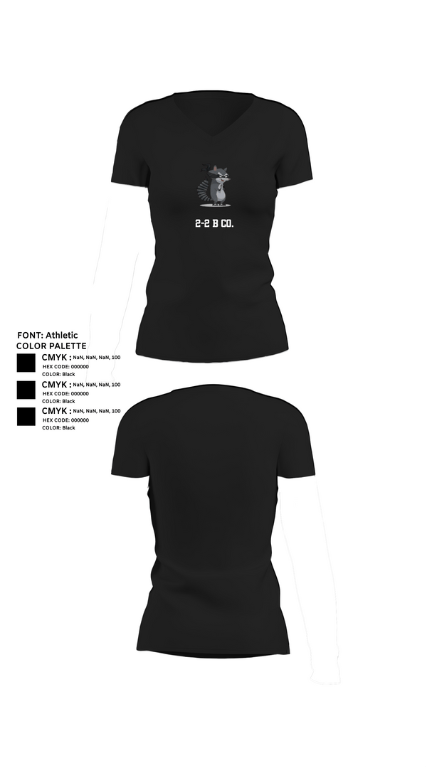 Womens Short Sleeve Vneck Shirt, 2-2 B Co., Army, Teamtime, Team time, sublimation, custom sports apparel, team uniforms, spirit wear, spiritwear, sports uniforms, custom shirts, team store, custom team store, fundraiser sports, apparel fundraiser