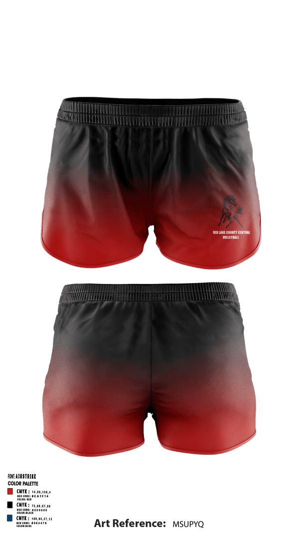Womens Shorts, Red Lake County Central Volleyball, Women's Volleyball, Teamtime, Team time, sublimation, custom sports apparel, team uniforms, spirit wear, spiritwear, sports uniforms, custom shirts, team store, custom team store, fundraiser sports, apparel fundraiser