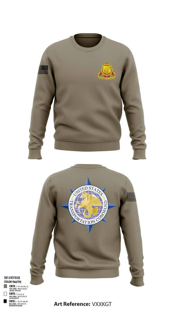 Crew Neck Sweatshirt, 773rd transportation company, Army, Teamtime, Team time, sublimation, custom sports apparel, team uniforms, spirit wear, spiritwear, sports uniforms, custom shirts, team store, custom team store, fundraiser sports, apparel fundraiser