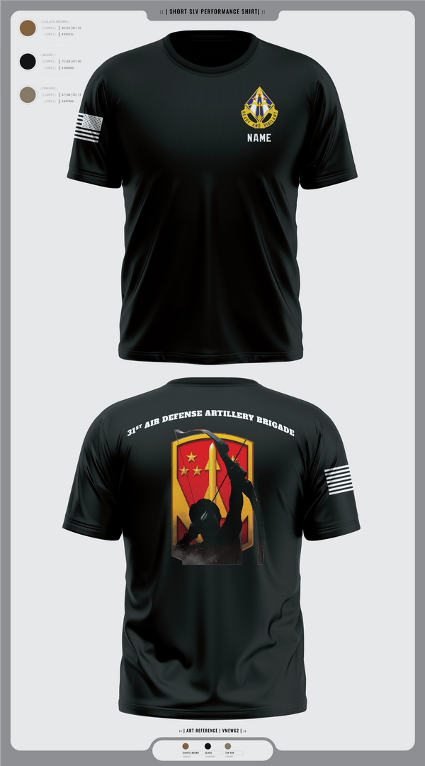 Short Sleeve Performance Shirt, 31st Air Defense Artillery Brigade, Army, Teamtime, Team time, sublimation, custom sports apparel, team uniforms, spirit wear, spiritwear, sports uniforms, custom shirts, team store, custom team store, fundraiser sports, apparel fundraiser