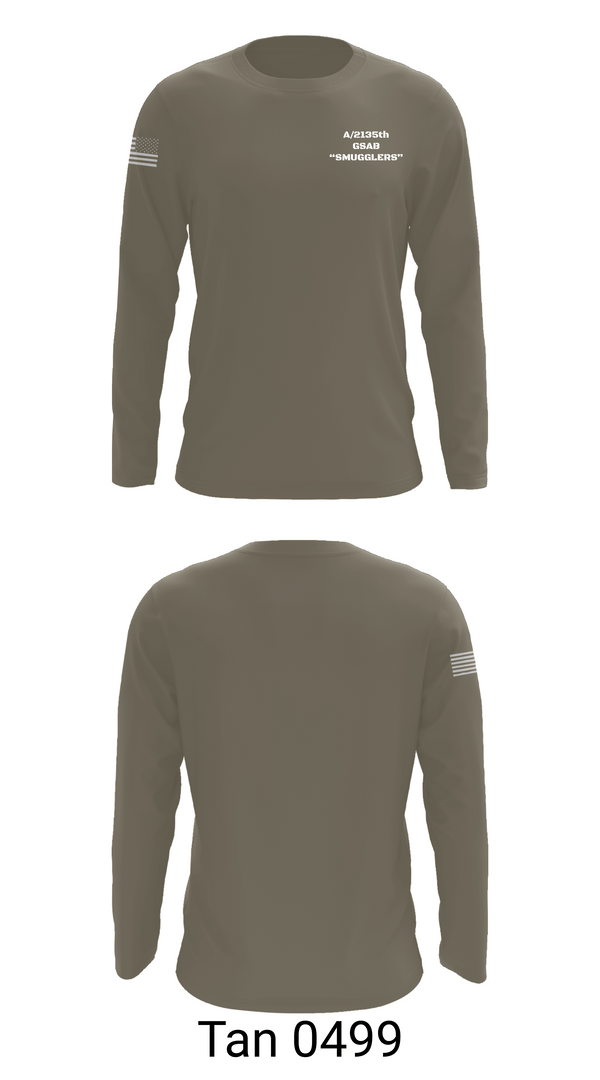 Long Sleeve Performance Shirt, A/2135th GSAB “SMUGGLERS”, Army, Teamtime, Team time, sublimation, custom sports apparel, team uniforms, spirit wear, spiritwear, sports uniforms, custom shirts, team store, custom team store, fundraiser sports, apparel fundraiser