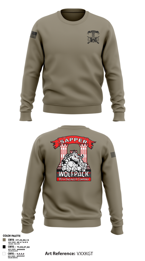 Crew Neck Sweatshirt, 95TH CEC-I, Army, Teamtime, Team time, sublimation, custom sports apparel, team uniforms, spirit wear, spiritwear, sports uniforms, custom shirts, team store, custom team store, fundraiser sports, apparel fundraiser