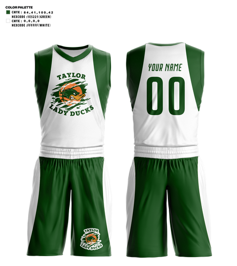 Basketball Uniform, Taylor High School Basketball, Women's Basketball, Teamtime, Team time, sublimation, custom sports apparel, team uniforms, spirit wear, spiritwear, sports uniforms, custom shirts, team store, custom team store, fundraiser sports, apparel fundraiser