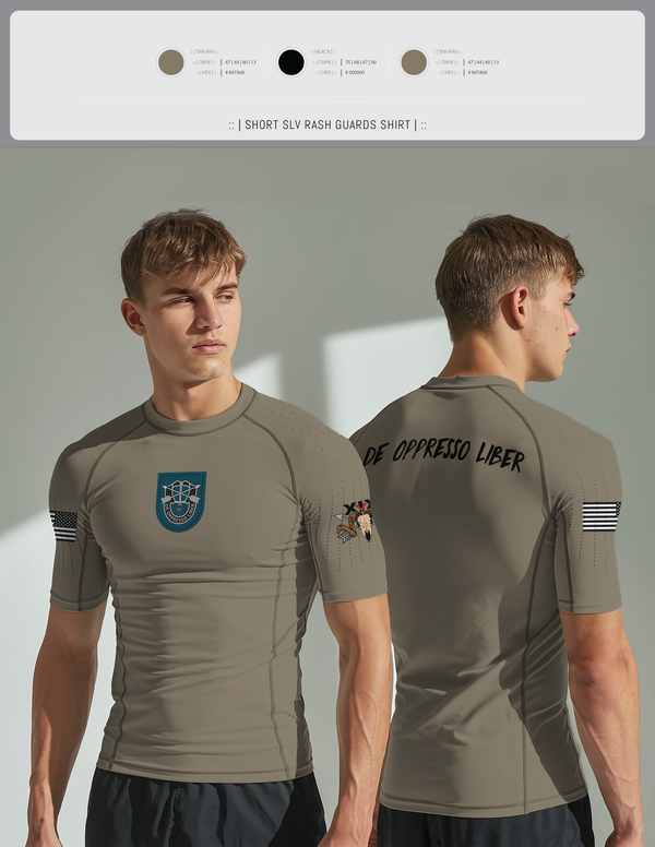 Short Sleeve Rash Guard Shirt, 5/19th SFG, National Guard, Teamtime, Team time, sublimation, custom sports apparel, team uniforms, spirit wear, spiritwear, sports uniforms, custom shirts, team store, custom team store, fundraiser sports, apparel fundraiser